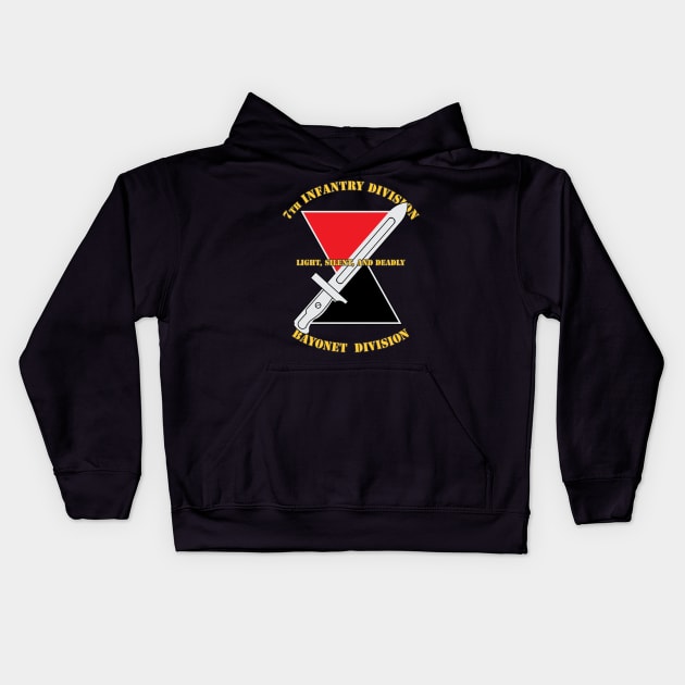 7th Infantry Division Kids Hoodie by MBK